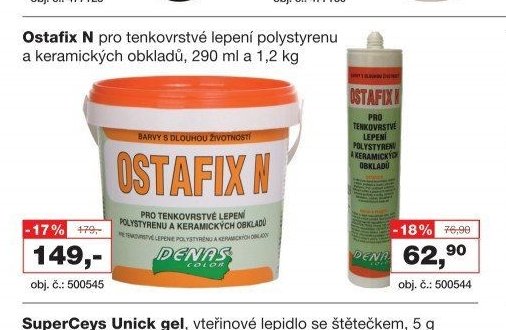 Ostafix N na lepení polystyrenu