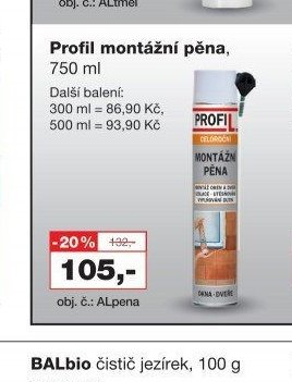 Profil montážní pěna