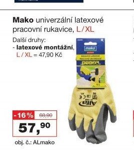 Mako univerzální latexové rukavice