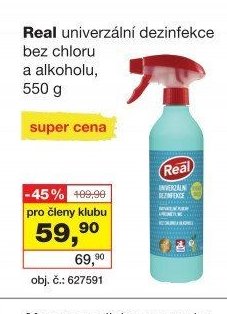 Real univerzální dezinfekce bez chloru a alkoholu, 550 g