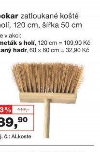 Spokar zatloukané koště s holí, 120 cm, šířka 50 cm