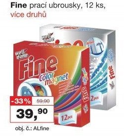 Fine prací ubrousky, 12 ks, více druhů