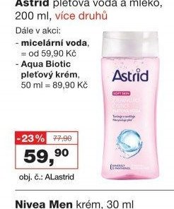 Astrid pleťová voda a mléko, 200 ml