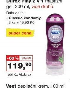 Durex Play 2 v 1 masážní gel, 200 ml