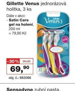 Gillette Venus jednorázová holítka, 3 ks