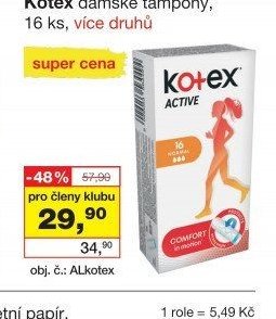 Kotex dámské tampony