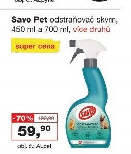 Savo Pet odstraňovač skvrn