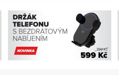 DRŽÁK TELEFONU S BEZDRÁTOVÝM NABÍJENÍM
