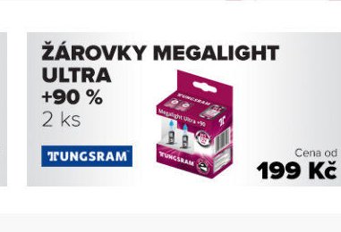 ŽÁROVKY MEGALIGHT ULTRA +90 % 2 ks