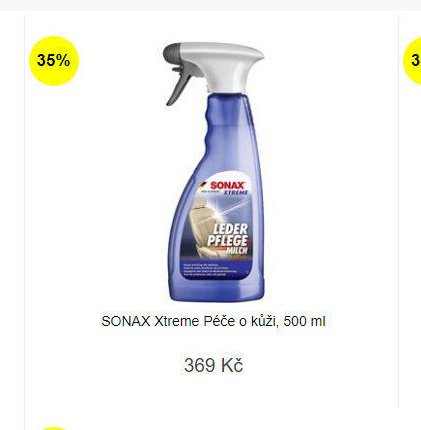SONAX Xtreme Péče o kůži, 500 ml