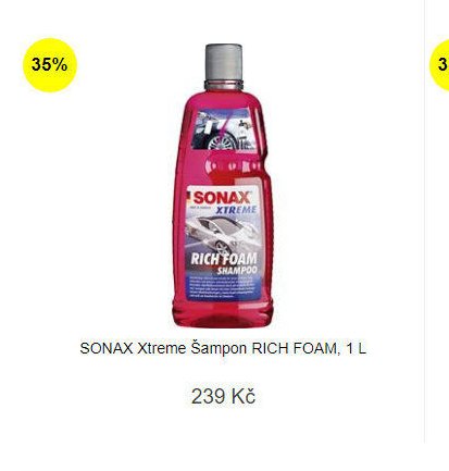 SONAX Xtreme Šampon RICH FOAM, 1 L