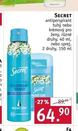 Secret antiperspirant