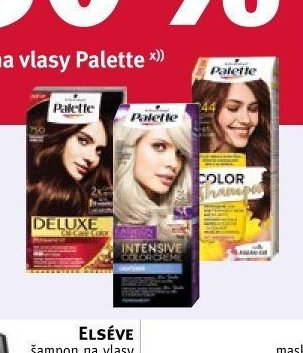 Palette barvy na vlasy