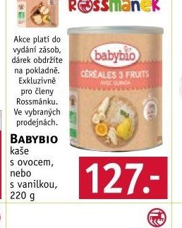 BABYBIO kaše s ovocem, 220 g