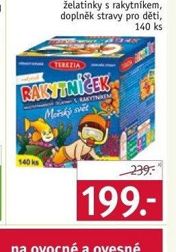 TEREZIA Rakytníček multivitamínové želatinky, 140 ks