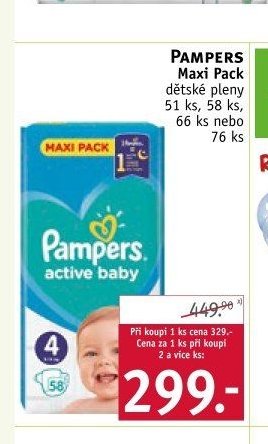 Pampers Maxi Pack dětské pleny