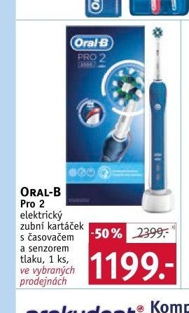 ORAL-B Pro 2 elektrický zubní kartáček
