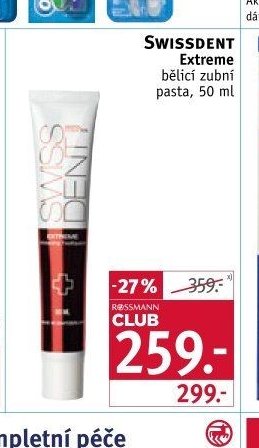 SWISSDENT Extreme bělící zubní pasta, 50 ml