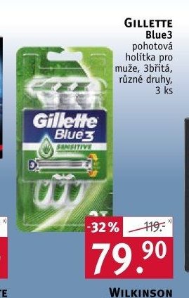 GILLETTE Blue3 pohotová holítka pro muže, různé druhy, 3 ks