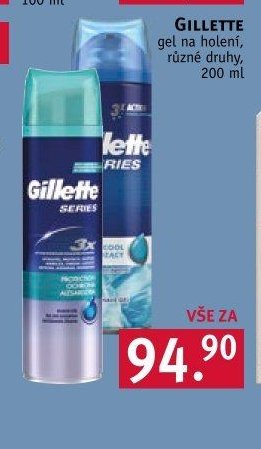 GILLETTE gel na holení, různé druhy, 200 ml