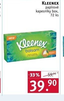 KLEENEX papírové kapesníky box, 72 ks