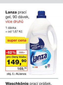 Lanza prací gel