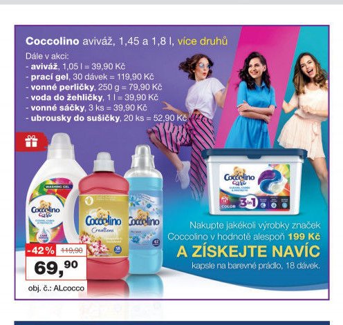 Coccolino aviváž a produkty