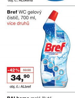 Bref WC gelový čistič, 700 ml, více druhů