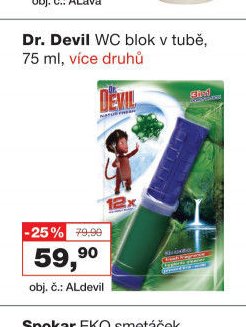 Dr. Devil WC blok v tubě, 75 ml, více druhů