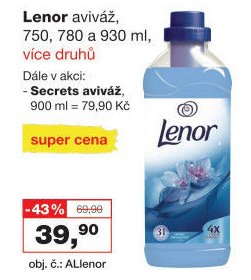 Lenor aviváž, 750, 780 a 930 ml, více druhů