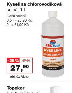 Kyselina chlorovodíková solná, 1 l