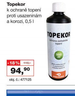Topekor k ochraně topení proti usazeninám a korozi, 0,5 l