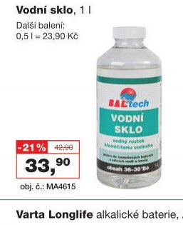 Vodní sklo, 1 l