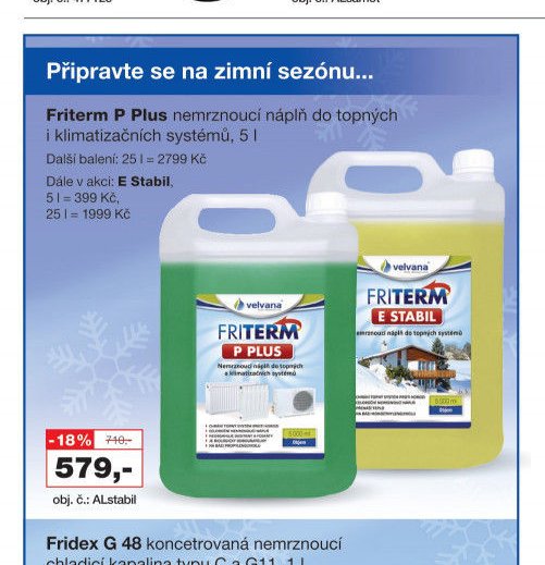 Friterm P Plus nemrznoucí náplň do topných i klimatizačních systémů, 5 l