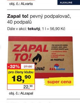 Zapal to! pevný podpalovač, 40 podpalů