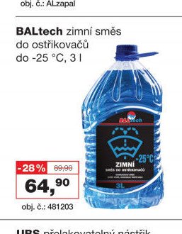 BALtech zimní směs do ostřikovačů do -25 °C, 3 l