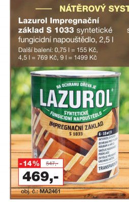 Lazurol Impregnační základ S 1033