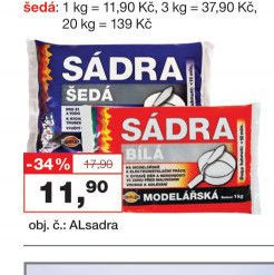 Sádra bílá modelářská, 1 kg