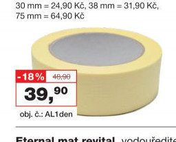 Papírová zakrývací páska, jednodenní do 60 °C, 48 mm x 50 m