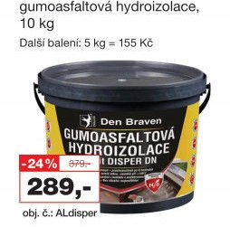 DenBit DISPER DN gumoasfaltová hydroizolace, 10 kg
