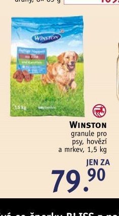 WINSTON granule pro psy, hovězí a mrkev, 1,5 kg