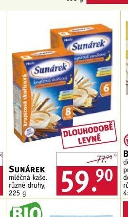 Sunárek mléčná kaše