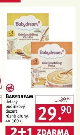 Babydream dětský pudinkový dezert