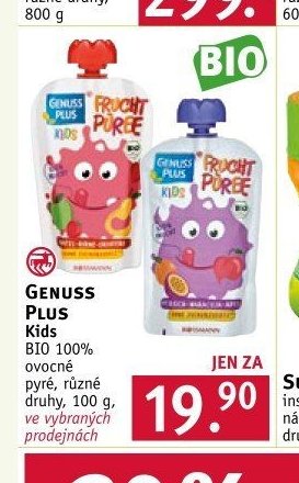 Genuss Plus Kids BIO ovocné pyré