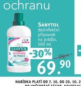 Sanytol dezinfekční přípravek na prádlo
