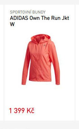ADIDAS Own The Run Jkt W