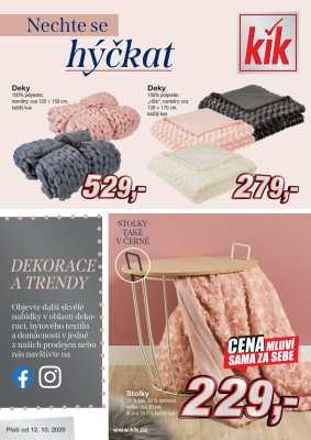 aktuální leták Kik textil 12.10.2020-10.11.2020