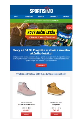 aktuální leták Sportisimo 15.10.2020-20.10.2020