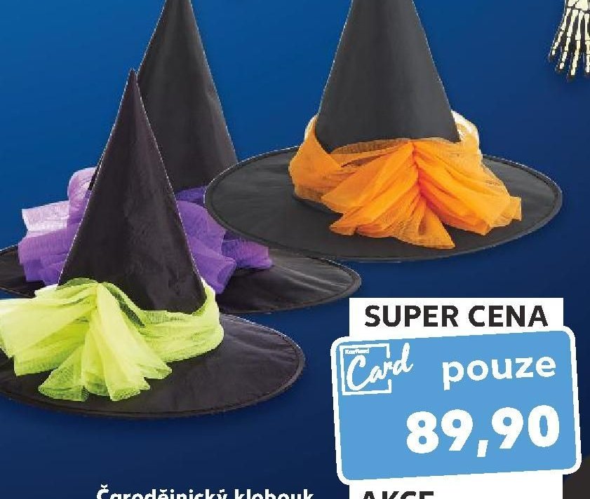 Čarodějnický klobouk s mašlí