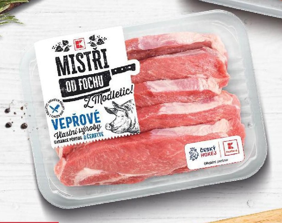 Vepřová krkovice s kostí, plátky
